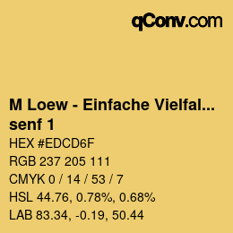 Code couleur: M Loew - Einfache Vielfalt - senf 1 | qconv.com