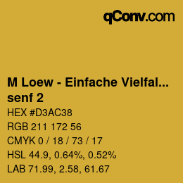 Farbcode: M Loew - Einfache Vielfalt - senf 2 | qconv.com