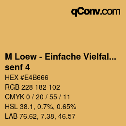Código de color: M Loew - Einfache Vielfalt - senf 4 | qconv.com