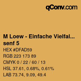 Color code: M Loew - Einfache Vielfalt - senf 5 | qconv.com