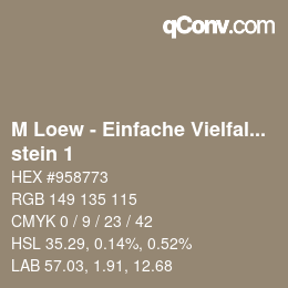 Farbcode: M Loew - Einfache Vielfalt - stein 1 | qconv.com