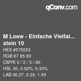 Farbcode: M Loew - Einfache Vielfalt - stein 10 | qconv.com