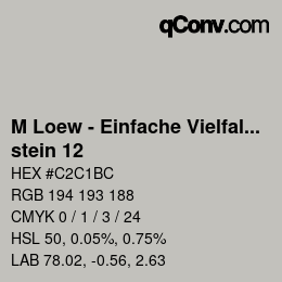 Farbcode: M Loew - Einfache Vielfalt - stein 12 | qconv.com