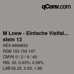 Farbcode: M Loew - Einfache Vielfalt - stein 13 | qconv.com