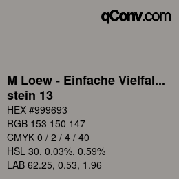 Code couleur: M Loew - Einfache Vielfalt - stein 13 | qconv.com