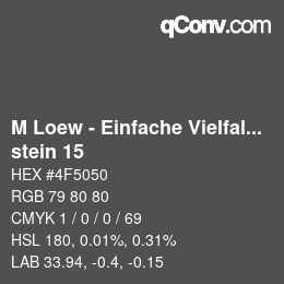 Farbcode: M Loew - Einfache Vielfalt - stein 15 | qconv.com