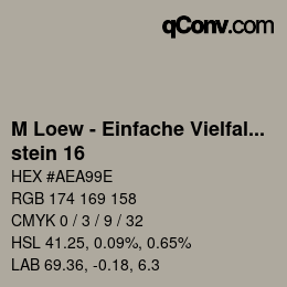 Farbcode: M Loew - Einfache Vielfalt - stein 16 | qconv.com