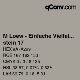 Farbcode: M Loew - Einfache Vielfalt - stein 17 | qconv.com