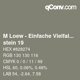 Farbcode: M Loew - Einfache Vielfalt - stein 19 | qconv.com