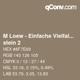 Code couleur: M Loew - Einfache Vielfalt - stein 2 | qconv.com