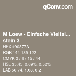 Farbcode: M Loew - Einfache Vielfalt - stein 3 | qconv.com