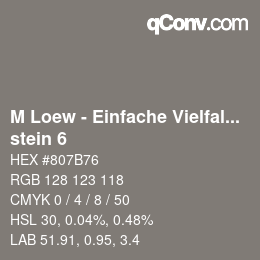 Farbcode: M Loew - Einfache Vielfalt - stein 6 | qconv.com