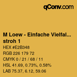 Código de color: M Loew - Einfache Vielfalt - stroh 1 | qconv.com