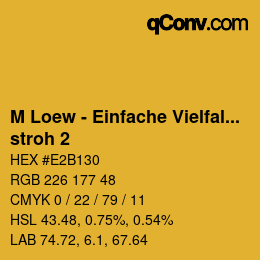 Color code: M Loew - Einfache Vielfalt - stroh 2 | qconv.com