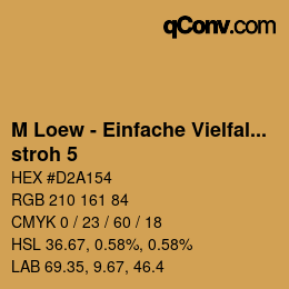 Color code: M Loew - Einfache Vielfalt - stroh 5 | qconv.com