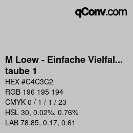 Código de color: M Loew - Einfache Vielfalt - taube 1 | qconv.com