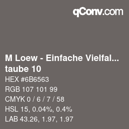 Farbcode: M Loew - Einfache Vielfalt - taube 10 | qconv.com