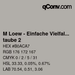 Farbcode: M Loew - Einfache Vielfalt - taube 2 | qconv.com