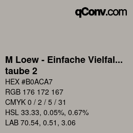 Código de color: M Loew - Einfache Vielfalt - taube 2 | qconv.com