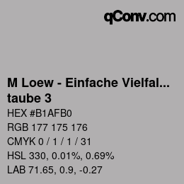 Code couleur: M Loew - Einfache Vielfalt - taube 3 | qconv.com