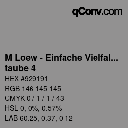 Code couleur: M Loew - Einfache Vielfalt - taube 4 | qconv.com