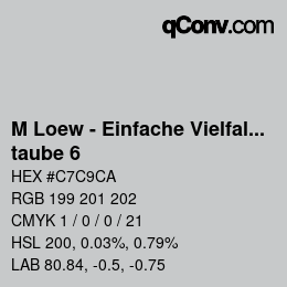 Farbcode: M Loew - Einfache Vielfalt - taube 6 | qconv.com