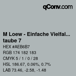 Farbcode: M Loew - Einfache Vielfalt - taube 7 | qconv.com