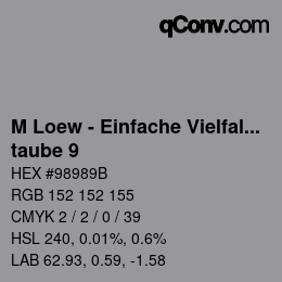 カラーコード: M Loew - Einfache Vielfalt - taube 9 | qconv.com