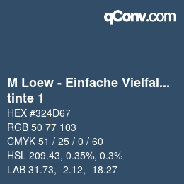 Color code: M Loew - Einfache Vielfalt - tinte 1 | qconv.com