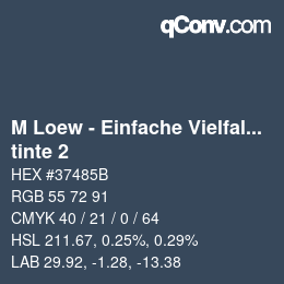 Color code: M Loew - Einfache Vielfalt - tinte 2 | qconv.com