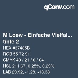 颜色代码: M Loew - Einfache Vielfalt - tinte 2 | qconv.com