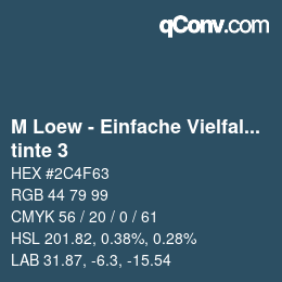 カラーコード: M Loew - Einfache Vielfalt - tinte 3 | qconv.com