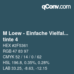 Color code: M Loew - Einfache Vielfalt - tinte 4 | qconv.com