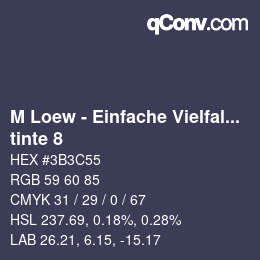 Farbcode: M Loew - Einfache Vielfalt - tinte 8 | qconv.com