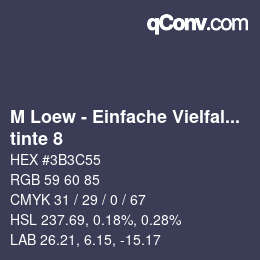 Color code: M Loew - Einfache Vielfalt - tinte 8 | qconv.com