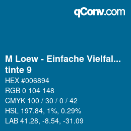 カラーコード: M Loew - Einfache Vielfalt - tinte 9 | qconv.com