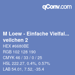 Farbcode: M Loew - Einfache Vielfalt - veilchen 2 | qconv.com