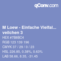 Farbcode: M Loew - Einfache Vielfalt - veilchen 3 | qconv.com