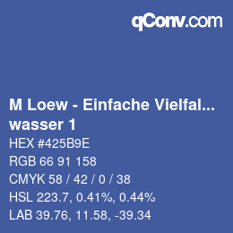 Farbcode: M Loew - Einfache Vielfalt - wasser 1 | qconv.com