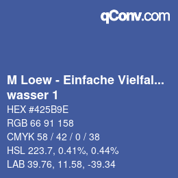 Color code: M Loew - Einfache Vielfalt - wasser 1 | qconv.com