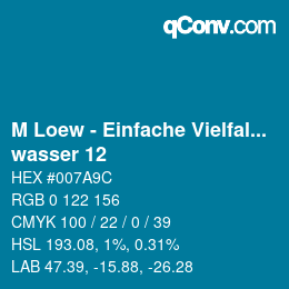 颜色代码: M Loew - Einfache Vielfalt - wasser 12 | qconv.com