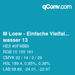 Color code: M Loew - Einfache Vielfalt - wasser 13 | qconv.com