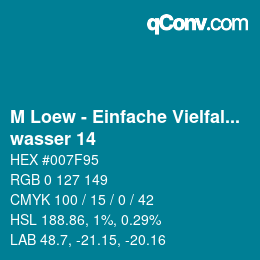 Color code: M Loew - Einfache Vielfalt - wasser 14 | qconv.com