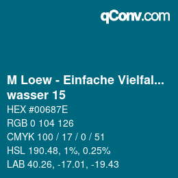 Color code: M Loew - Einfache Vielfalt - wasser 15 | qconv.com