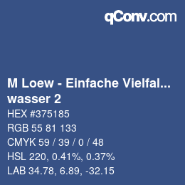 Farbcode: M Loew - Einfache Vielfalt - wasser 2 | qconv.com