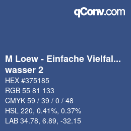 Color code: M Loew - Einfache Vielfalt - wasser 2 | qconv.com