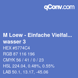 Farbcode: M Loew - Einfache Vielfalt - wasser 3 | qconv.com