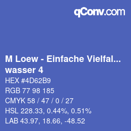 Farbcode: M Loew - Einfache Vielfalt - wasser 4 | qconv.com
