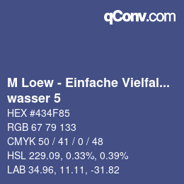 カラーコード: M Loew - Einfache Vielfalt - wasser 5 | qconv.com