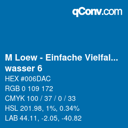 Farbcode: M Loew - Einfache Vielfalt - wasser 6 | qconv.com